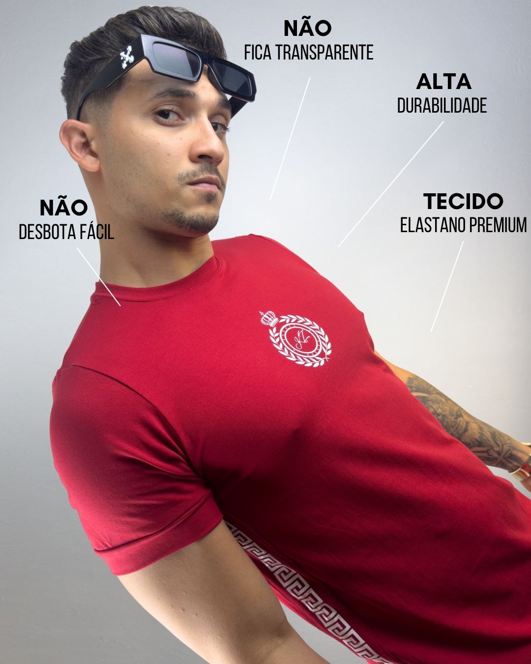 Camiseta Slim Olympus Vermelha