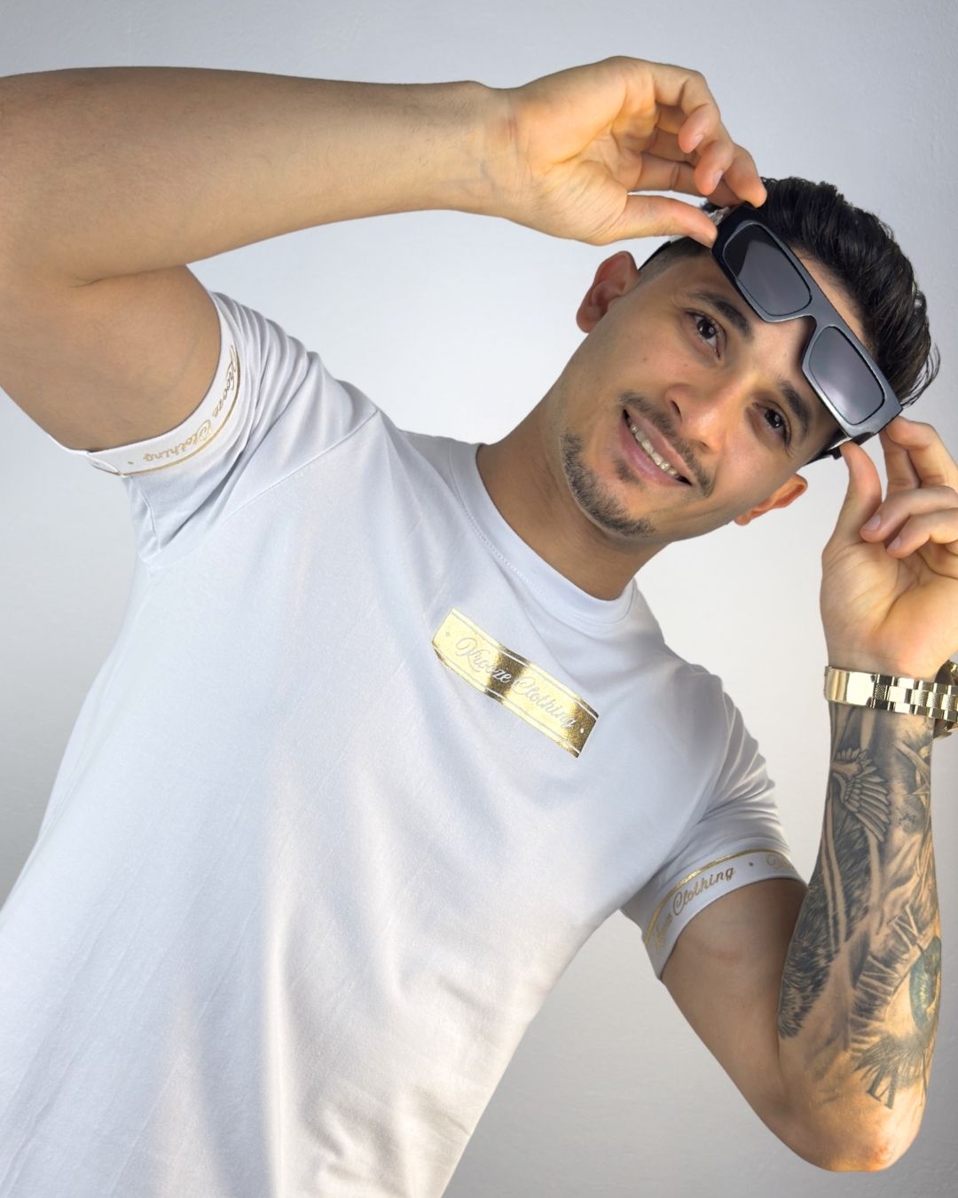 Camiseta Slim Classic Branca Gold