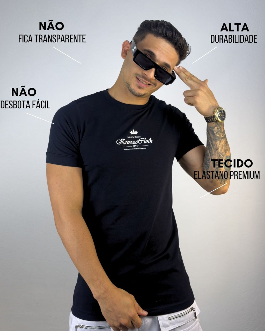 Camiseta Slim King Preta