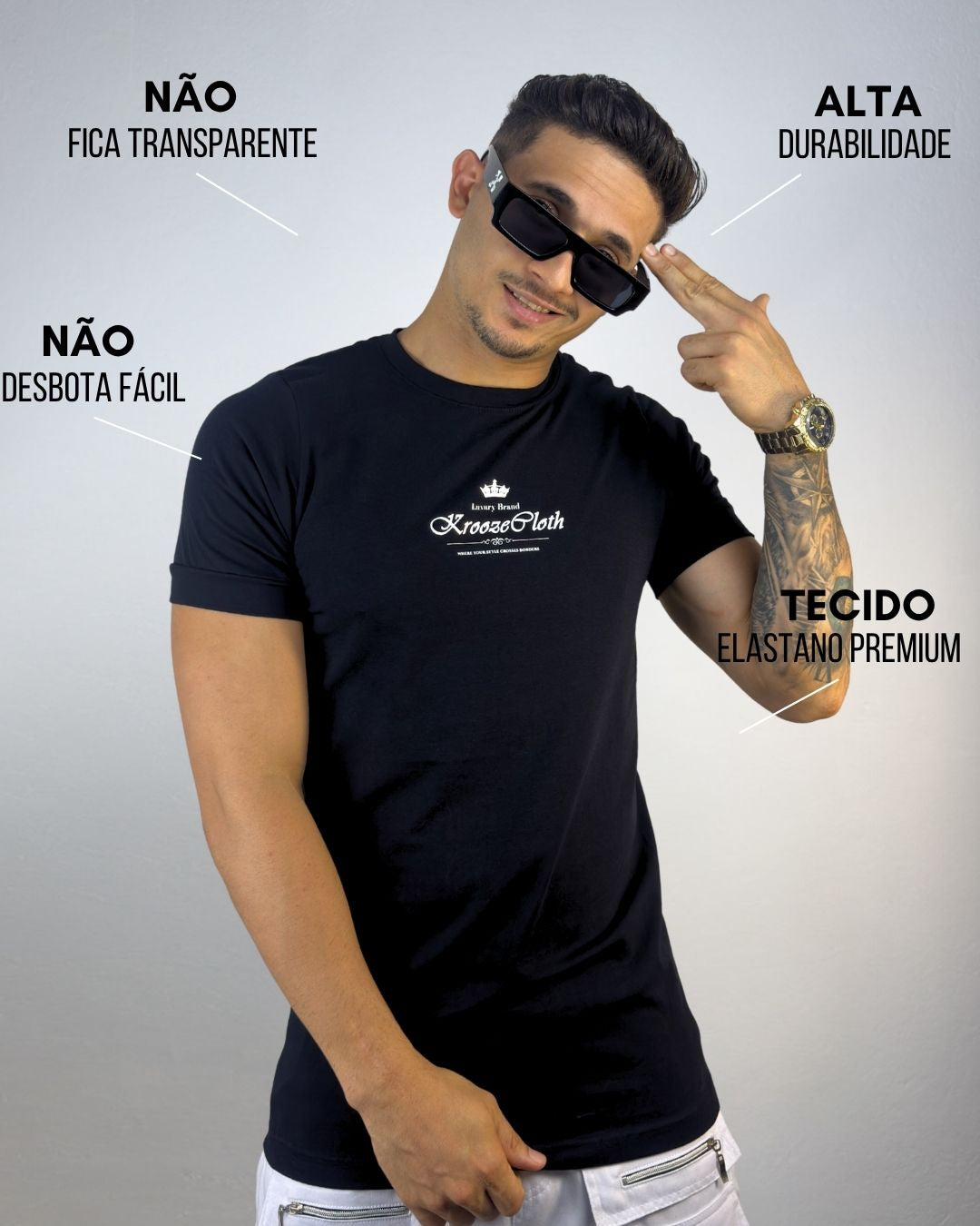 Camiseta Slim King Preta