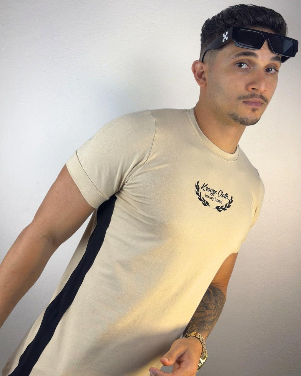 Camiseta Slim Aure Bege