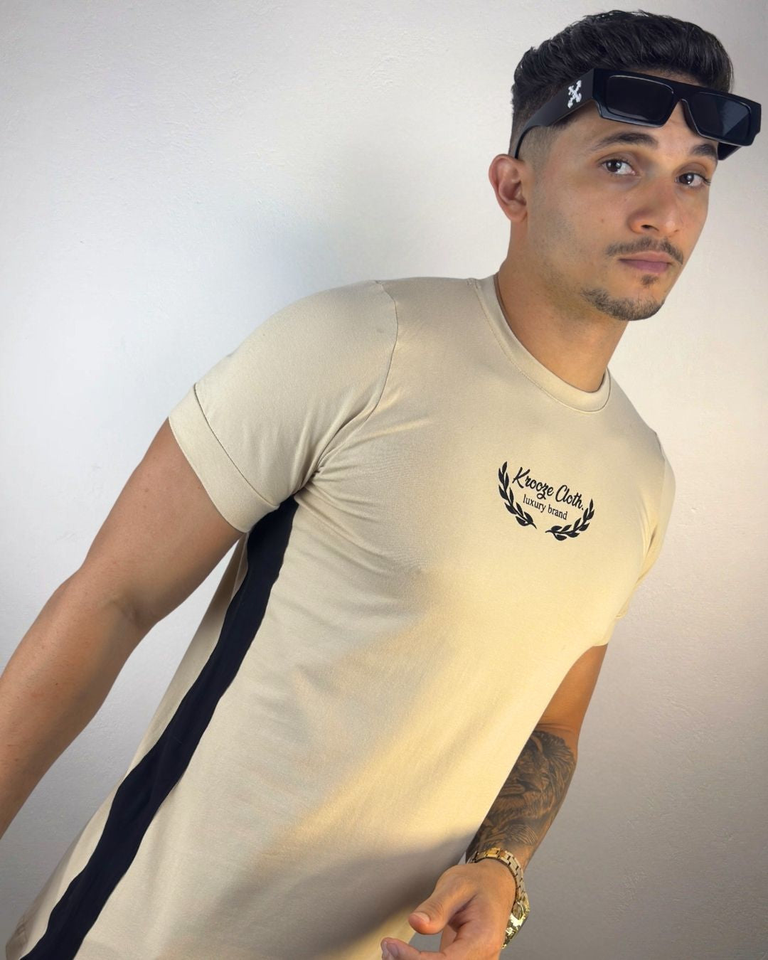 Camiseta Slim Aure Bege