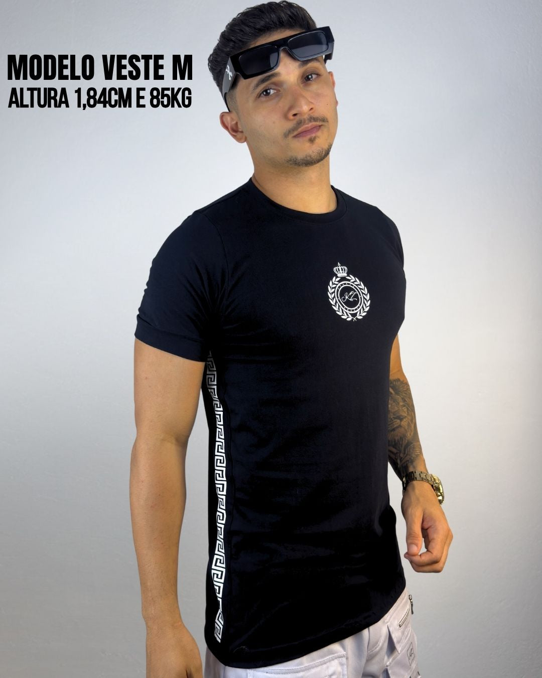 Camiseta Longline Olympus Preta