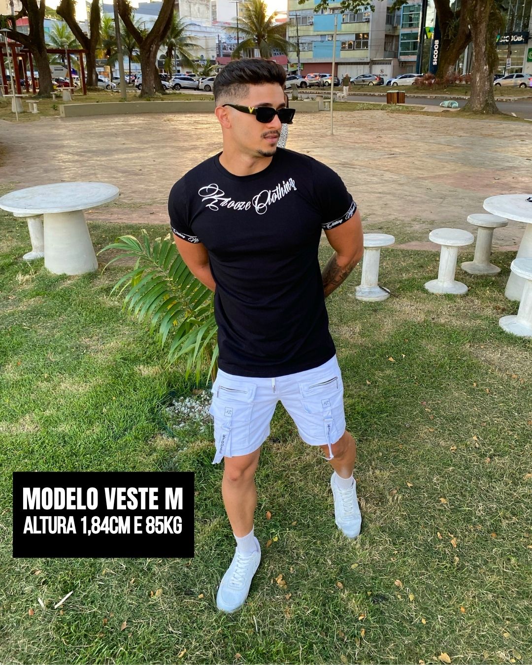 Camiseta Slim Fonte Preta