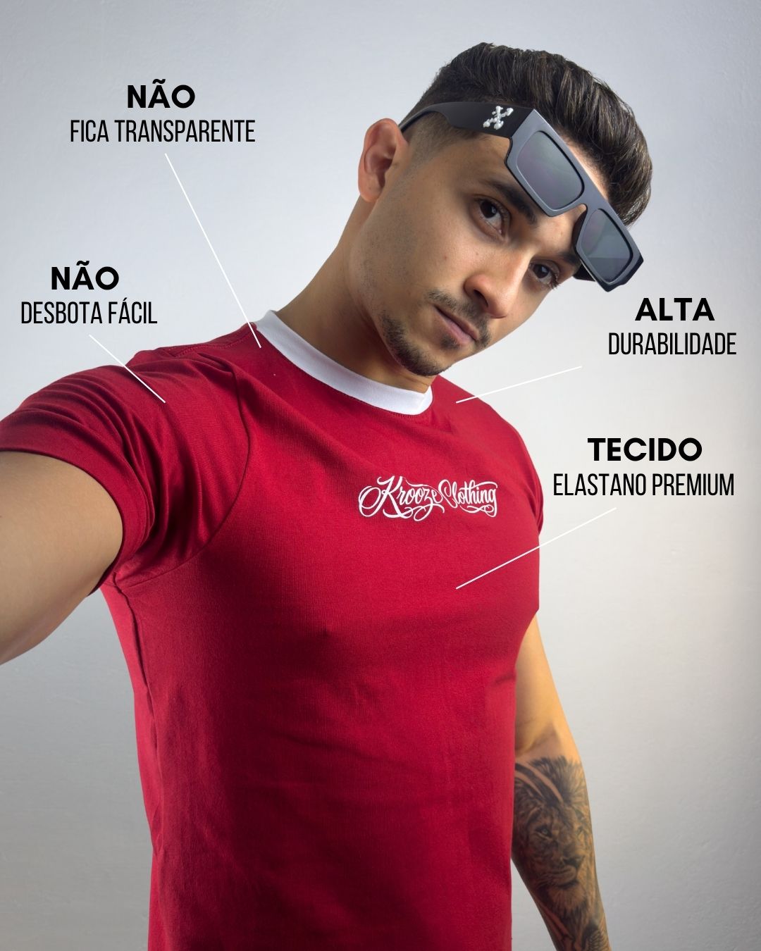 Camiseta Longline Asteric Vermelha