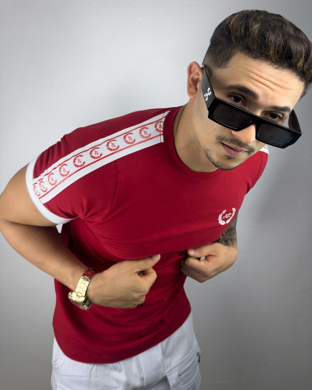 Camiseta Slim Ramos Vermelha