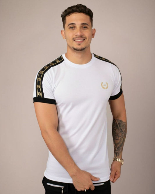 Camiseta Slim Ramos Branca Gold
