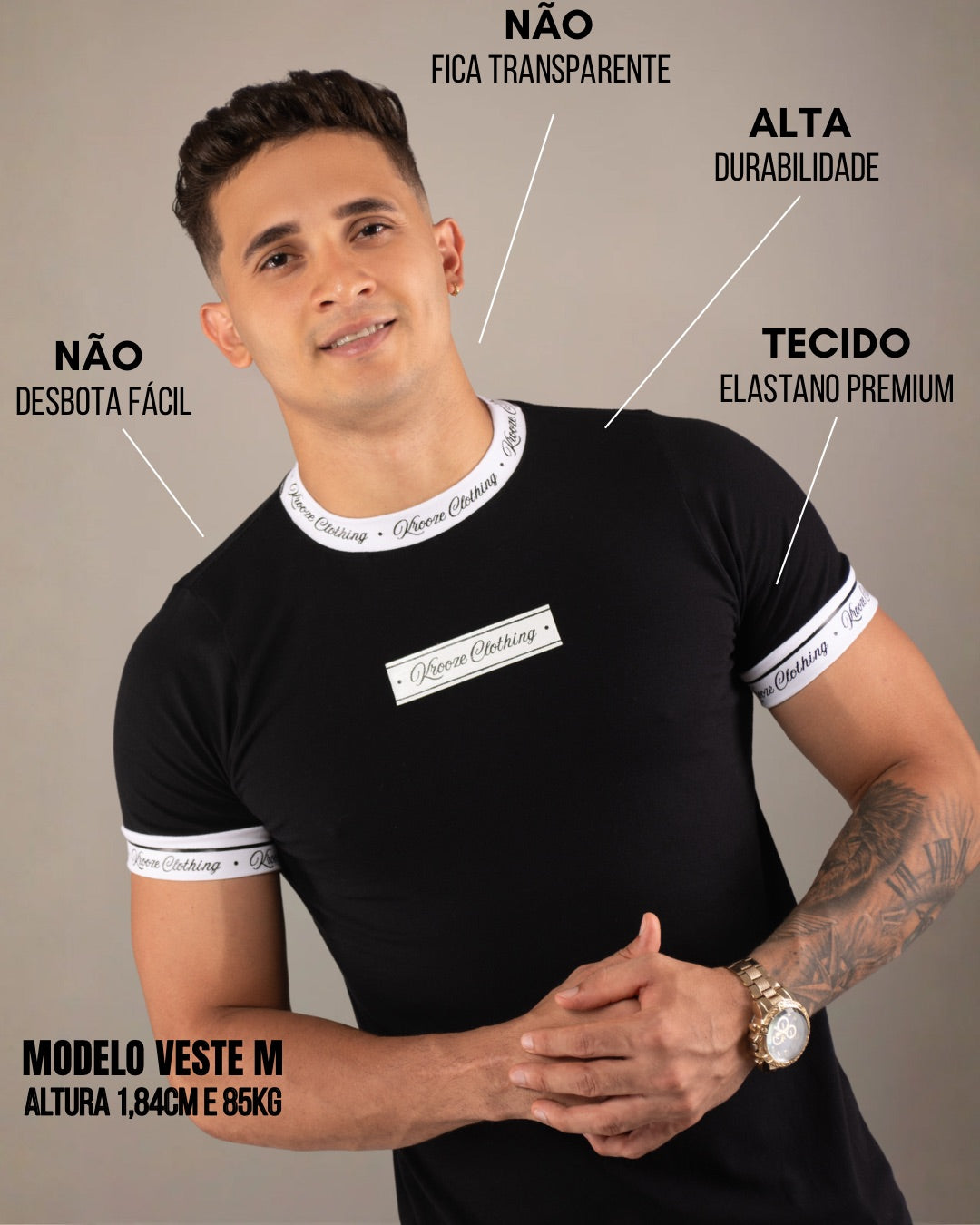 Camiseta Longline Classic Preta