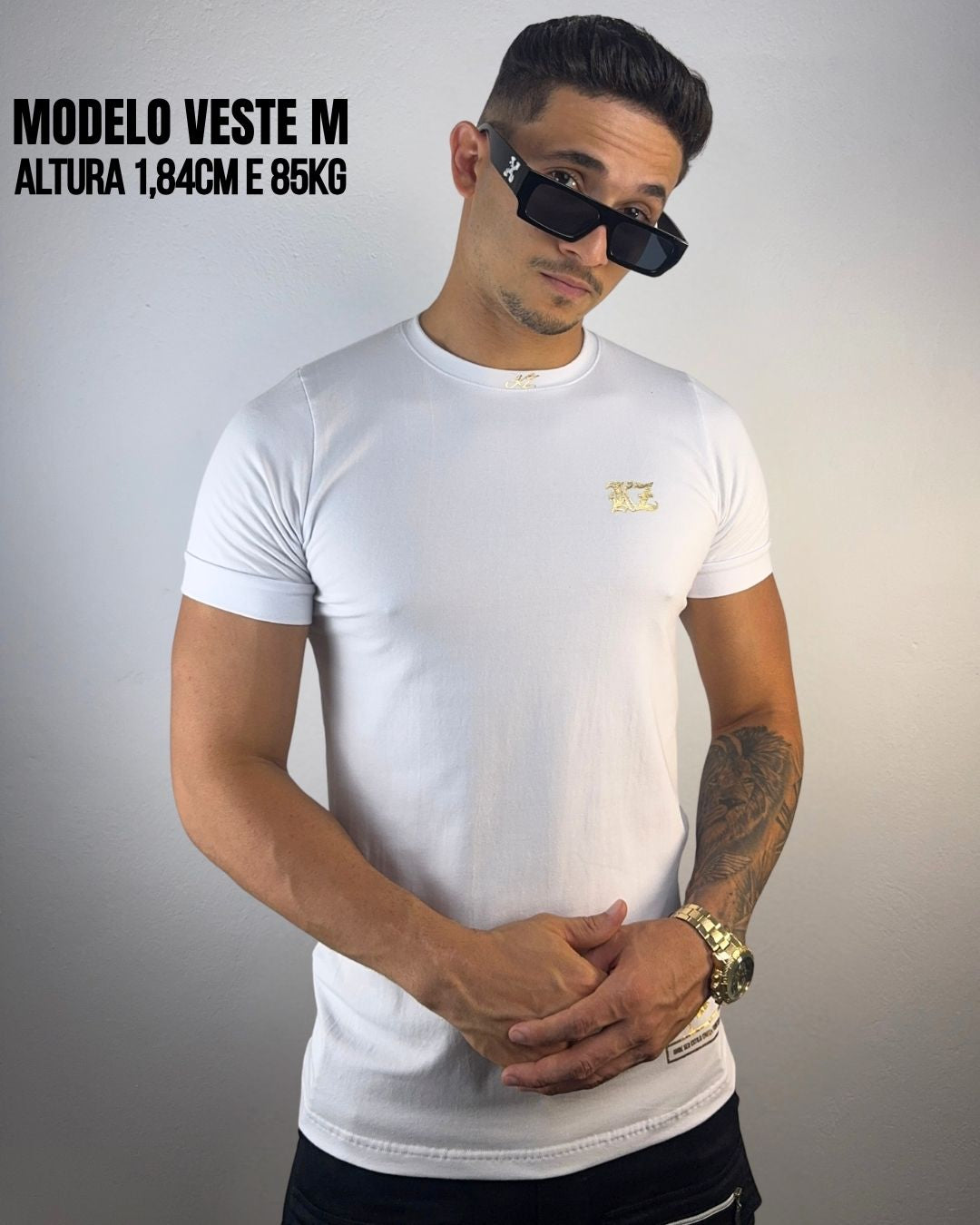 Camiseta Slim Absolut Branca Gold
