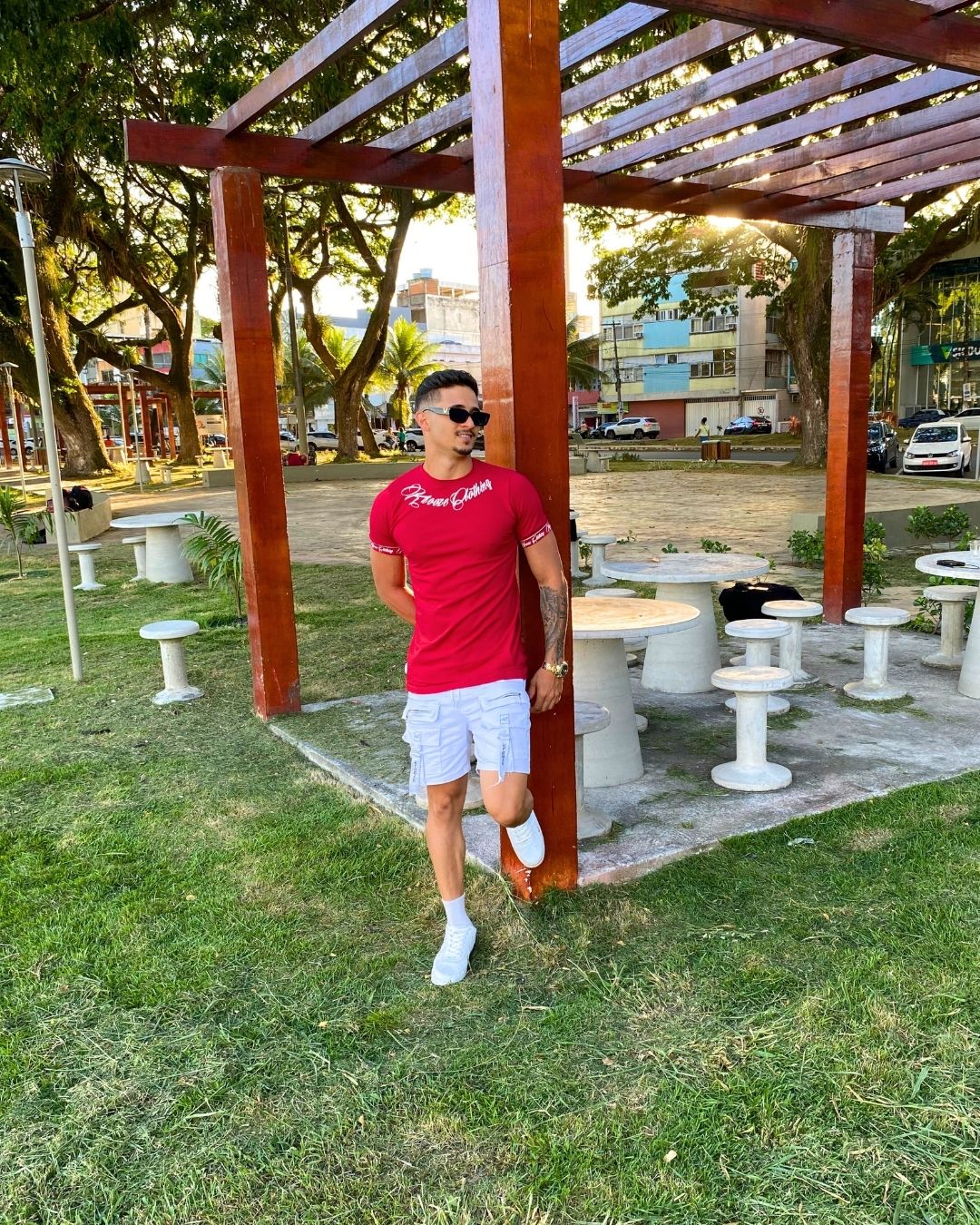 Camiseta Slim Fonte Vermelha