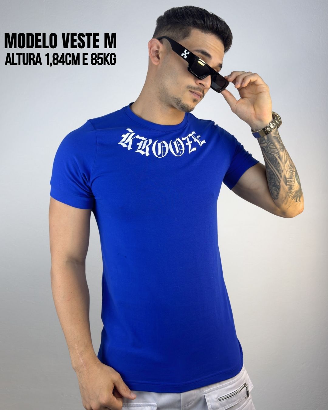 Camiseta Slim Draft  Azul Royal