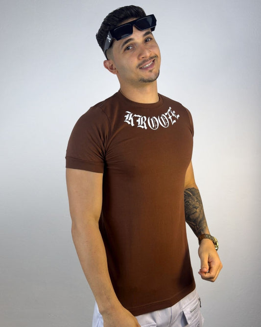 Camiseta Slim Draft Marrom