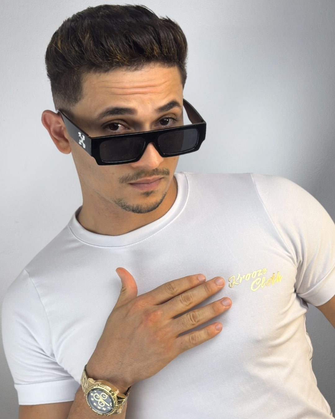 Camiseta Slim Deluxe Branca Gold