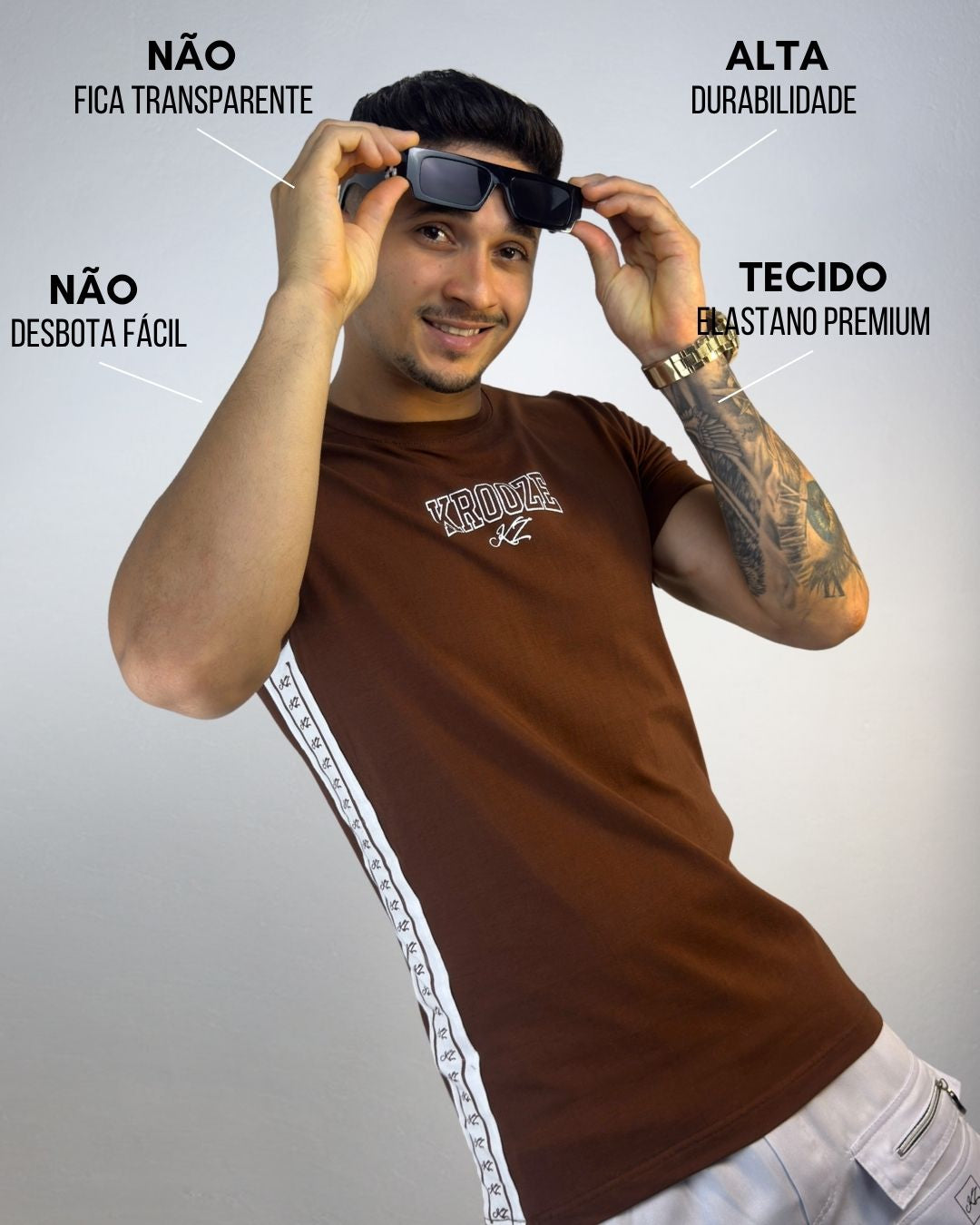 Camiseta Longline Void Marrom