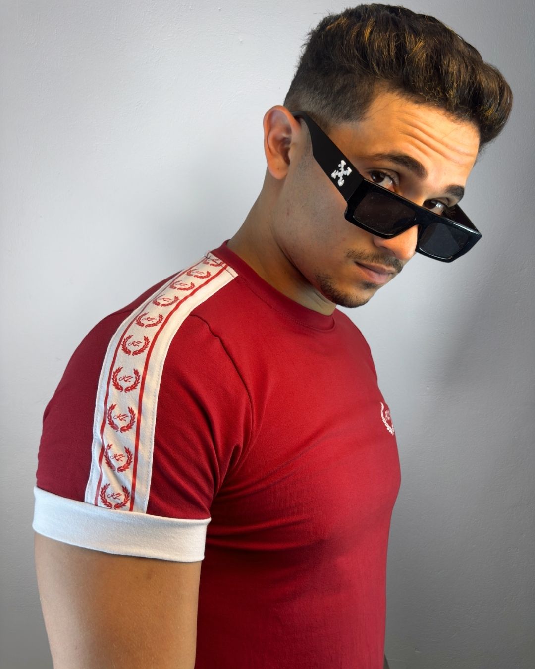 Camiseta Slim Ramos Vermelha