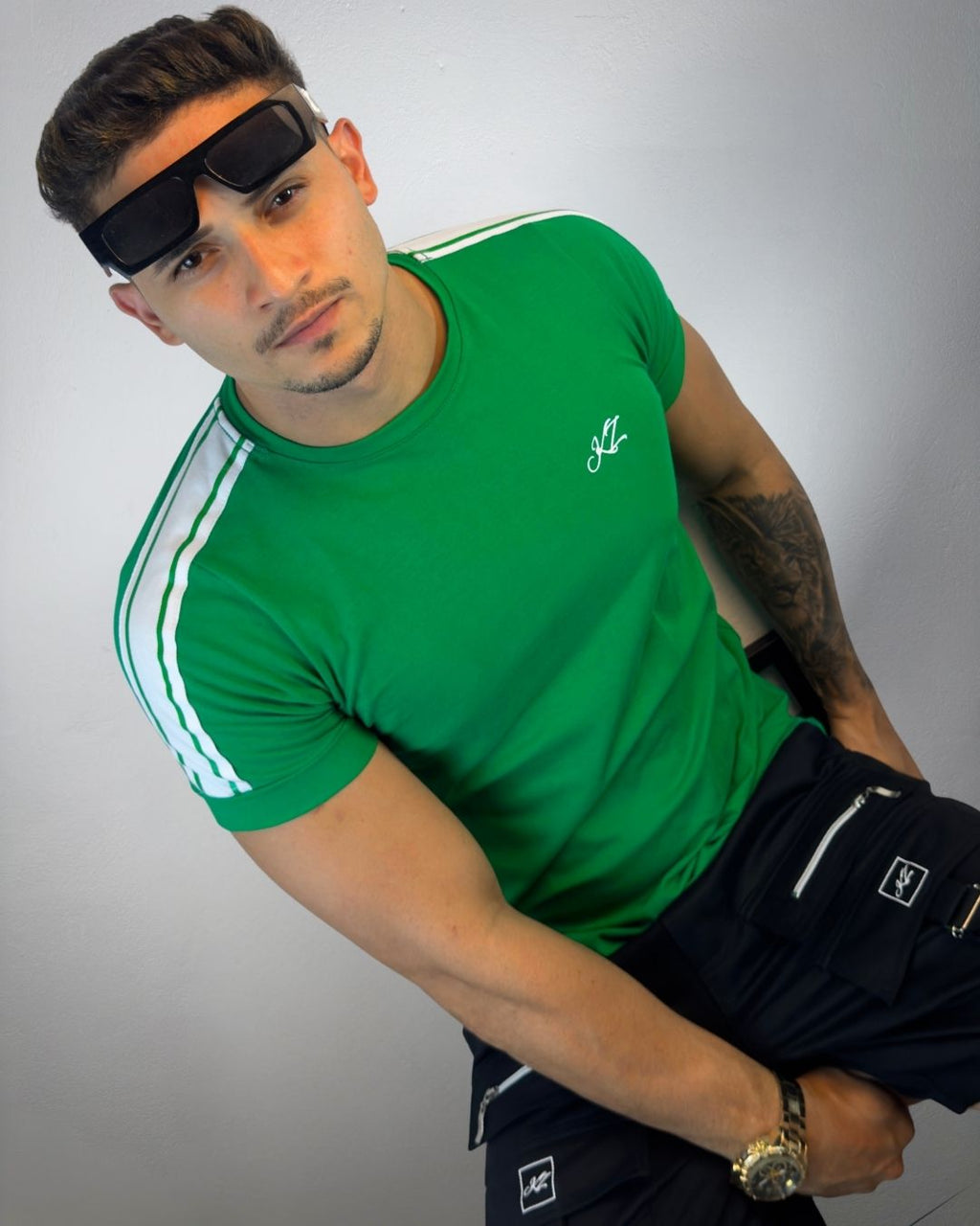 Camiseta Slim Nero Verde Bandeira