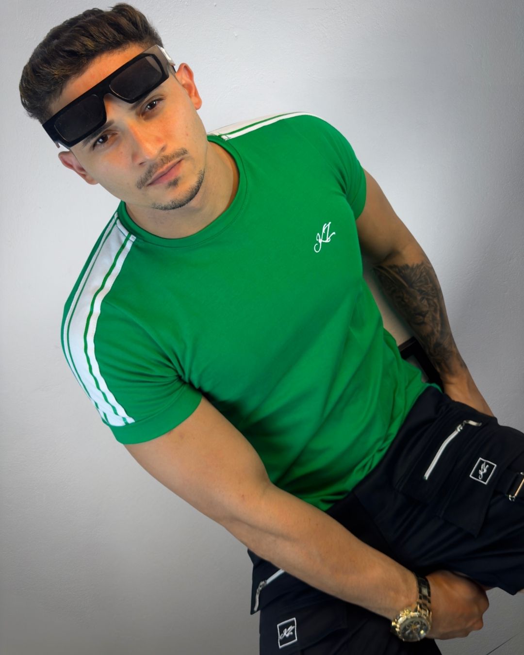 Camiseta Slim Nero Verde Bandeira
