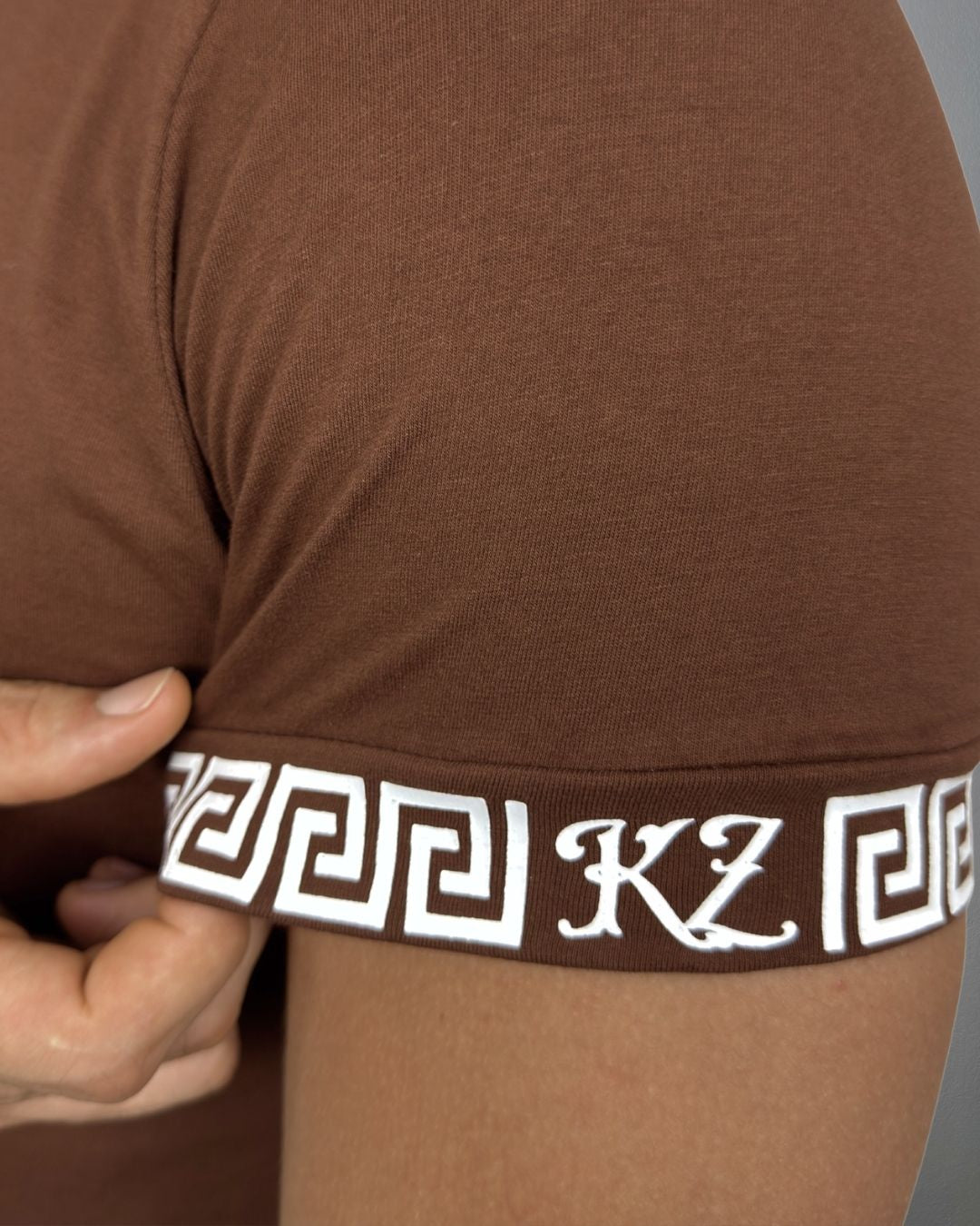 Camiseta Slim Gregos Marrom
