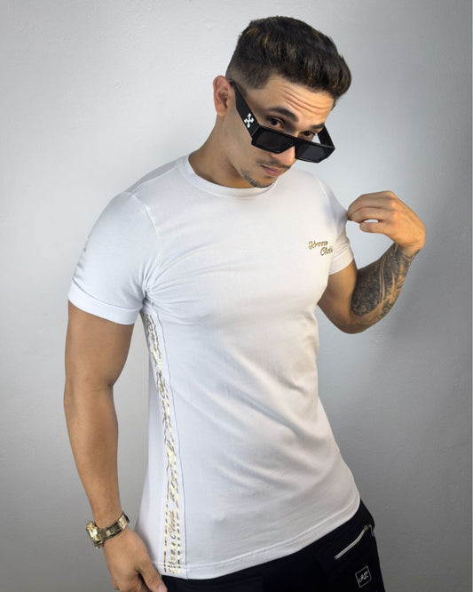 Camiseta Slim Deluxe Branca Gold