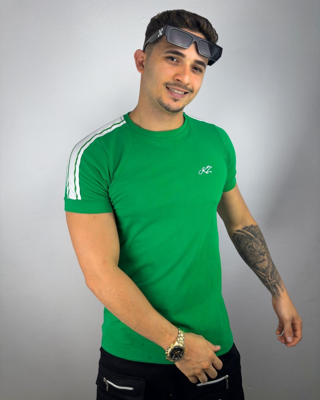 Camiseta Slim Nero Verde Bandeira