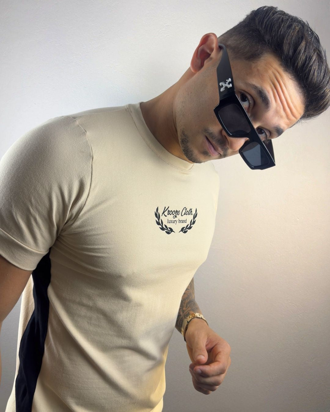 Camiseta Slim Aure Bege