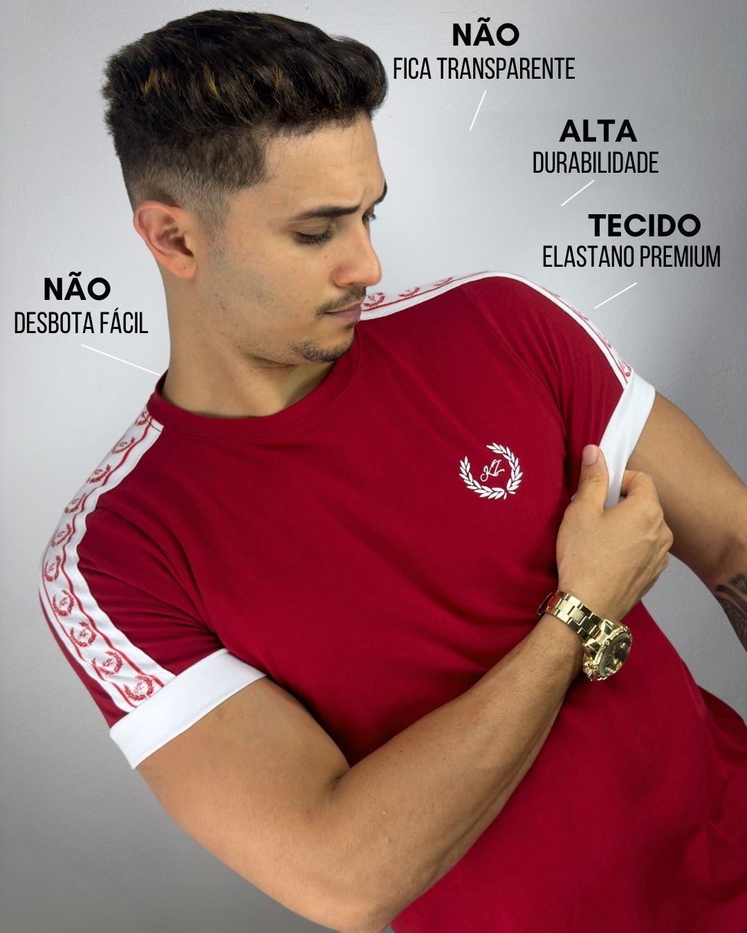 Camiseta Slim Ramos Vermelha