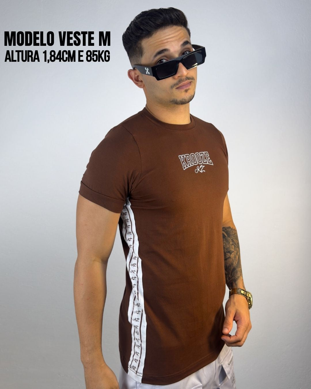 Camiseta Longline Void Marrom