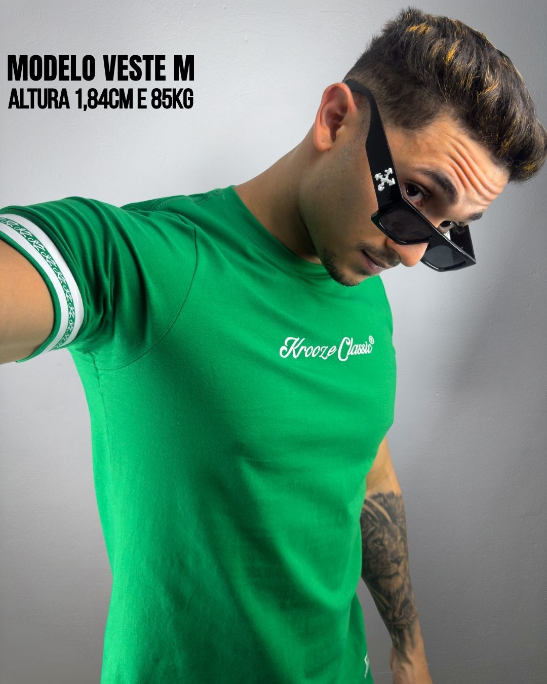 Camiseta Slim Timeless Verde Bandeira