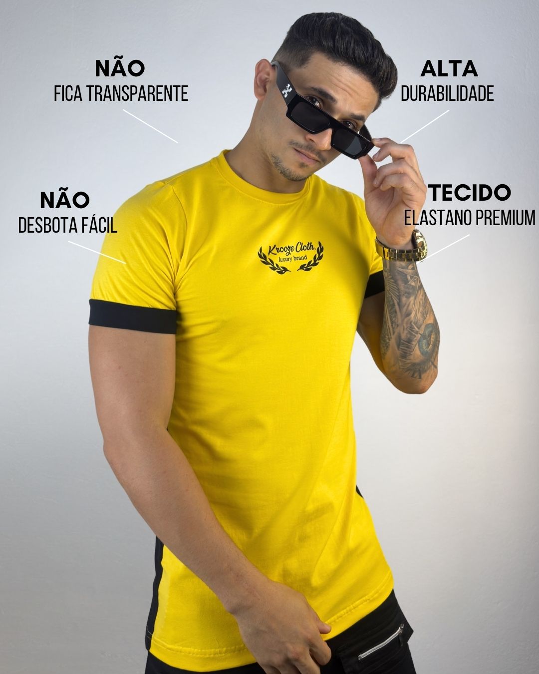 Camiseta Slim Aure Yellow