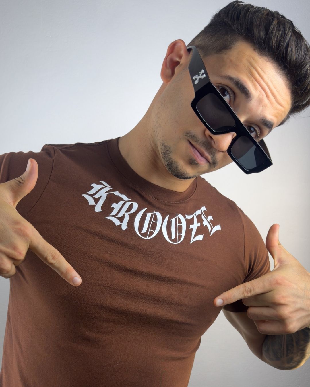 Camiseta Slim Draft Marrom