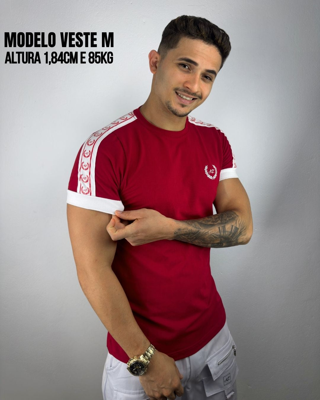 Camiseta Slim Ramos Vermelha